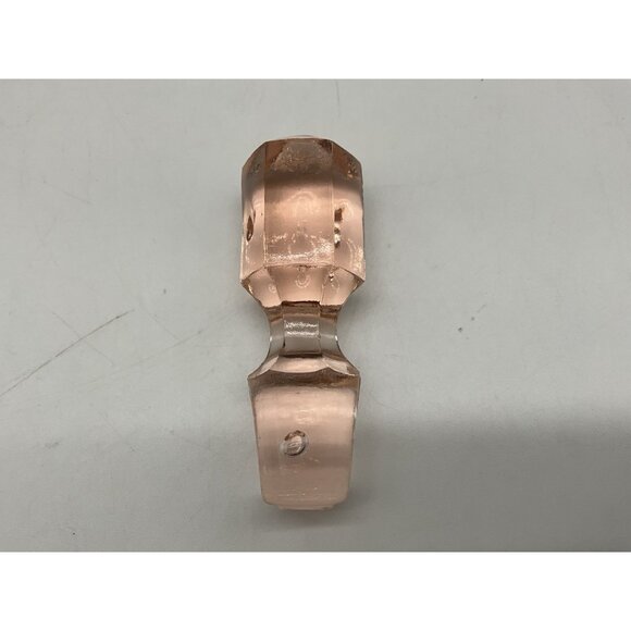 Pink Depression Glass 5" Bottle with Hexagon Shaped Stopper, MCM Collectible - Picture 13 of 13